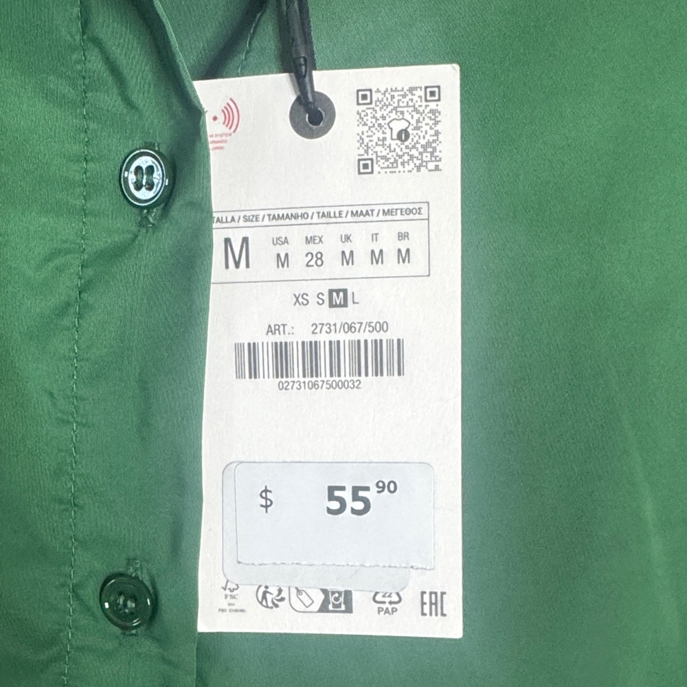 Zara Green Crop Top - Picture 3 of 5